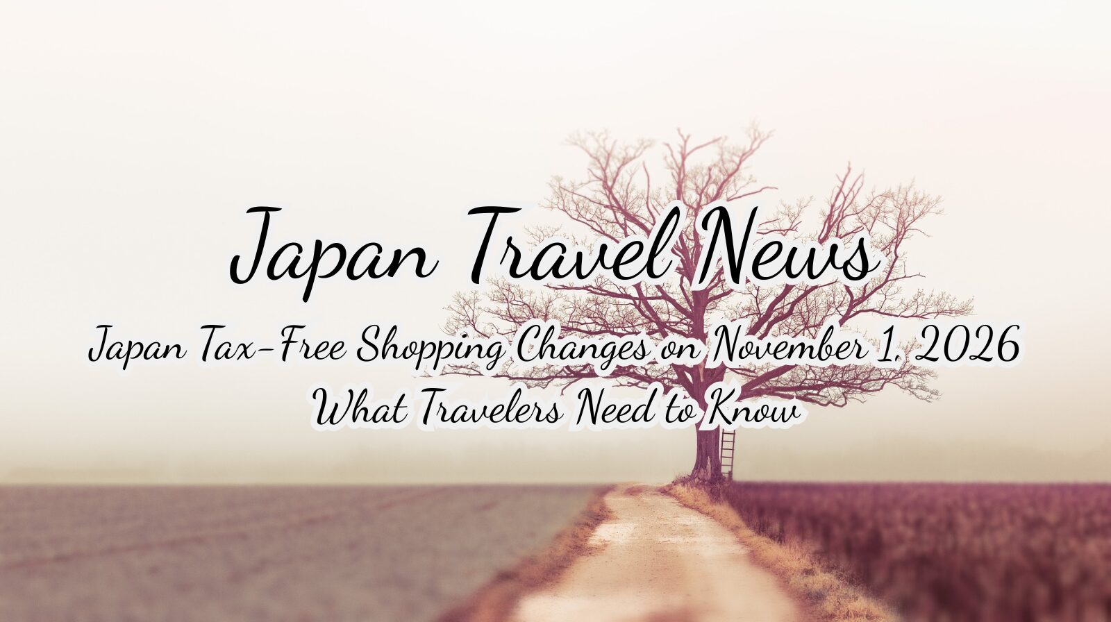 Japan Tax-Free Shopping Changes on November 1, 2026