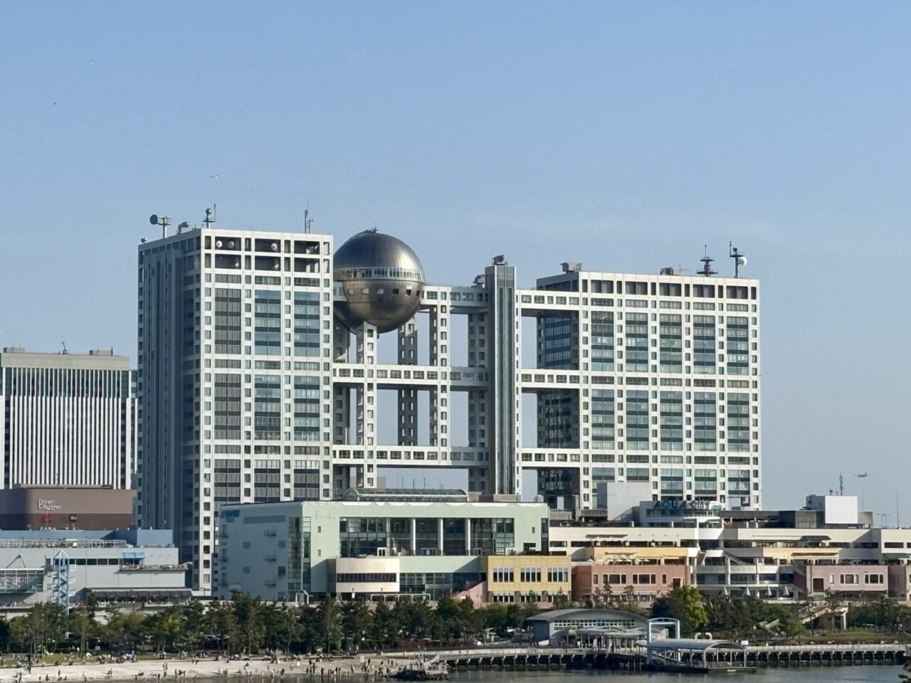 Fuji TV headquarters building on the Odaiba waterfront