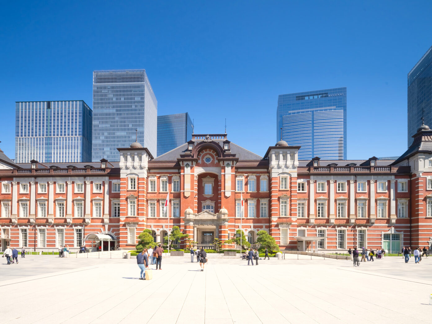 Red-brick Marunouchi Station building at Tokyo Station