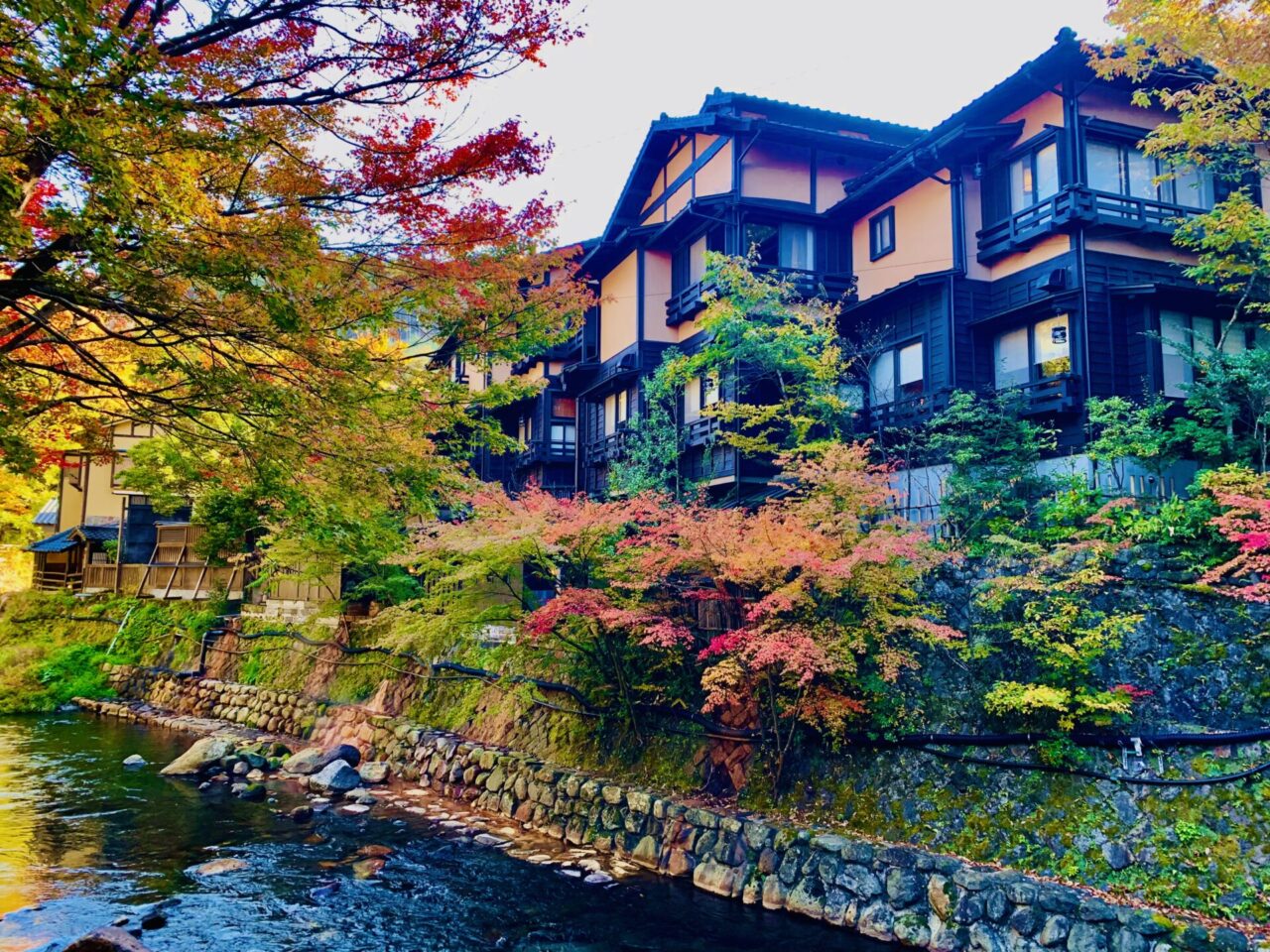 Autumn scenery at Kurokawa Onsen in Kumamoto Prefecture