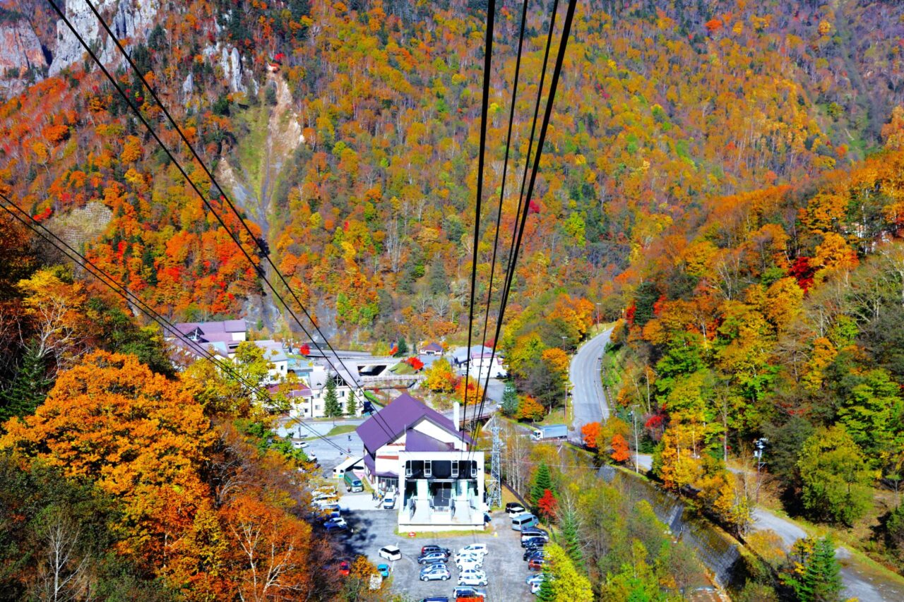 Autumn scenery in Sounkyo Gorge, Hokkaido