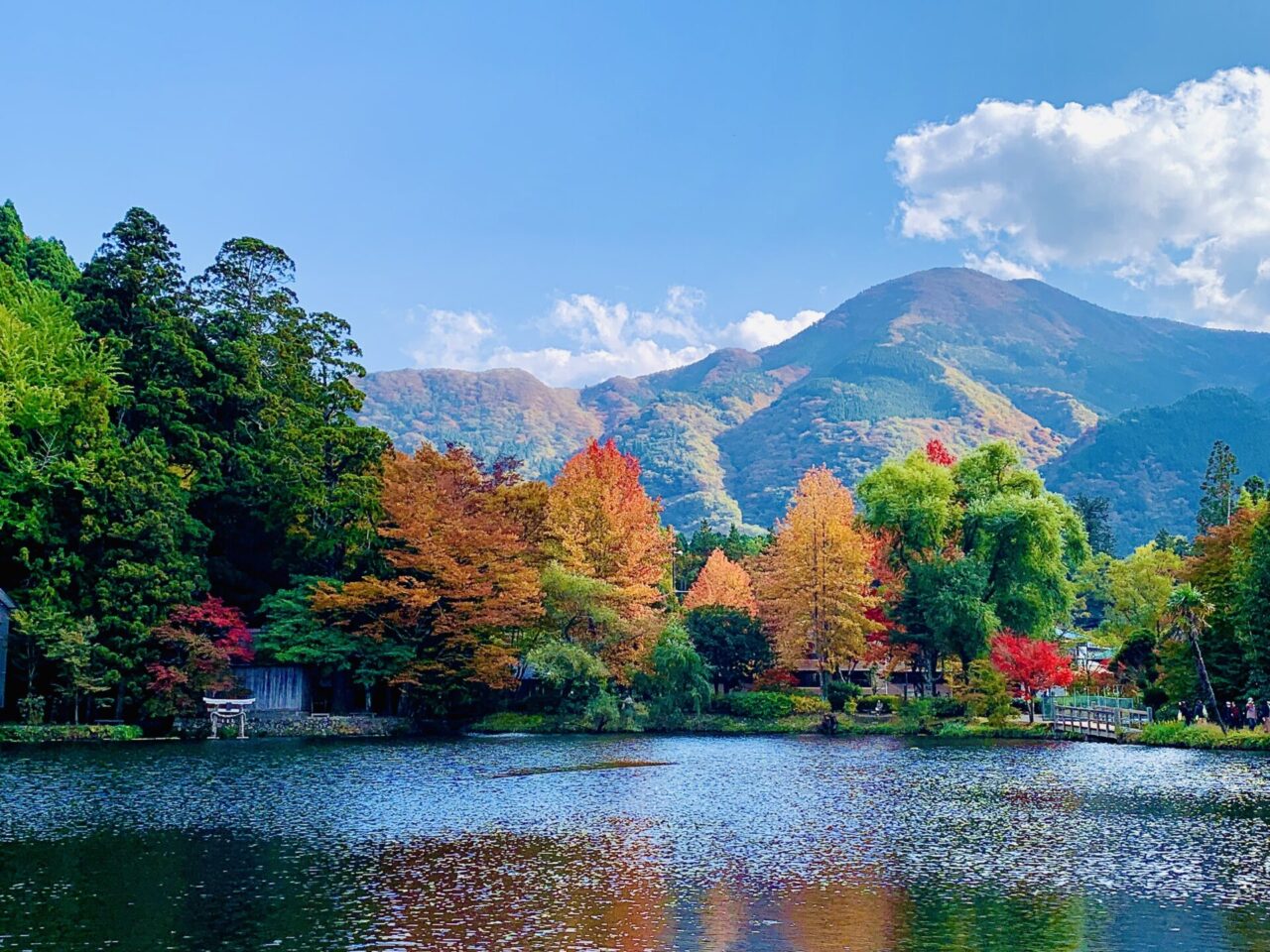 Autumn scenery in Yufuin, Oita Prefecture
