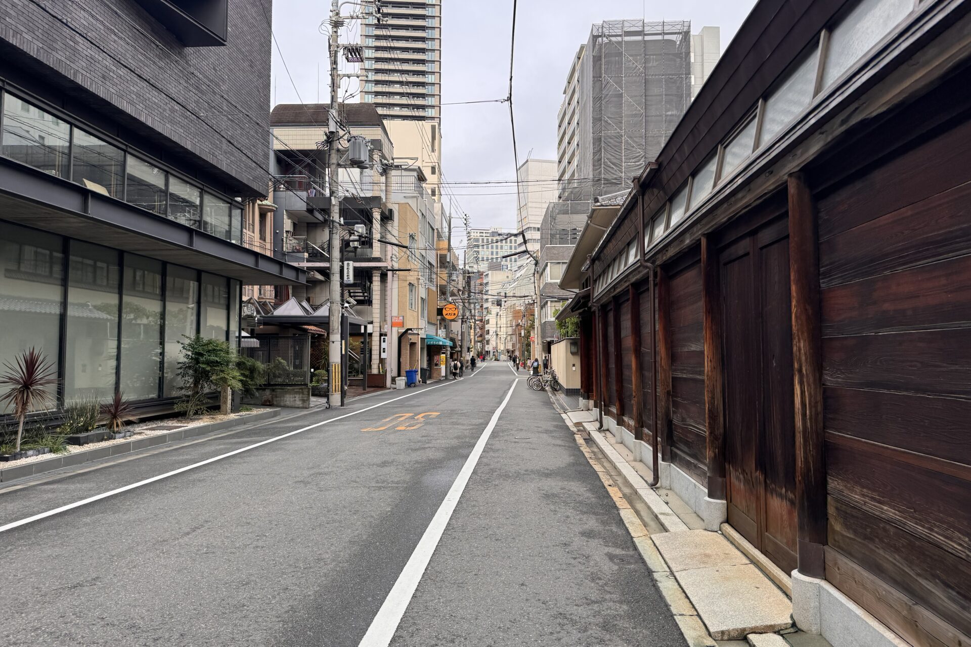 Street near Higobashi Station in central Osaka