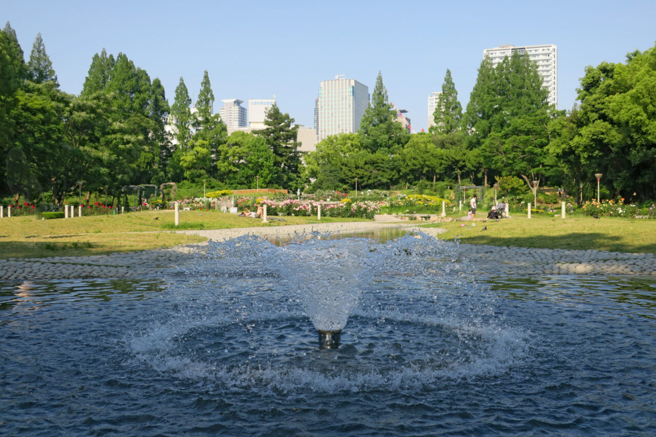 Utsubo Park near Higobashi and Edobori in central Osaka