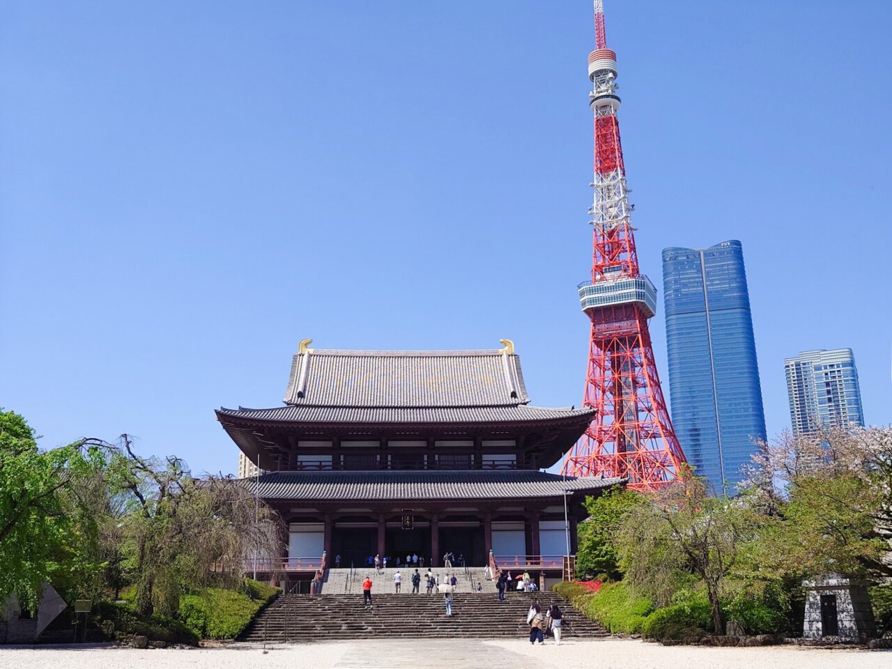 Zojoji Temple & Tokyo Tower.